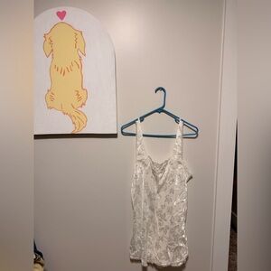 Vintage Elegant Lace Trimmed White Romper